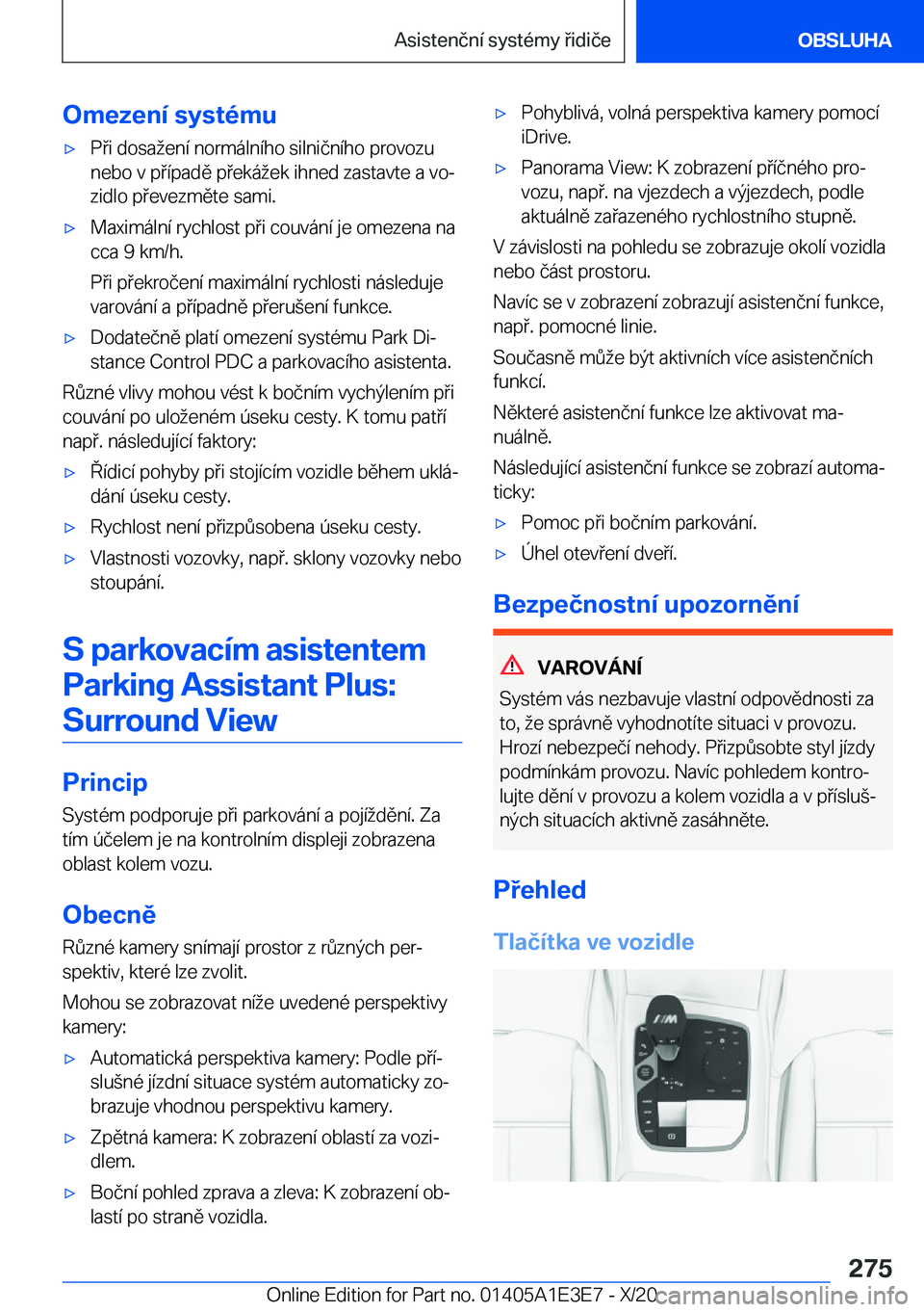 BMW M4 2021  Návod na použití (in Czech) �O�m�e�z�e�n�