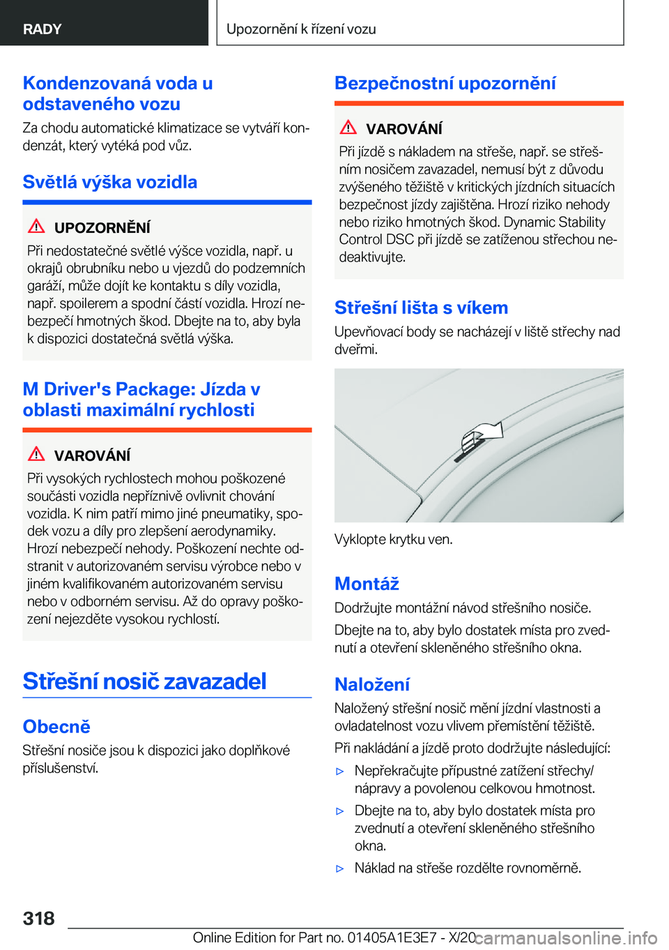 BMW M4 2021  Návod na použití (in Czech) �K�o�n�d�e�n�z�o�v�a�n�