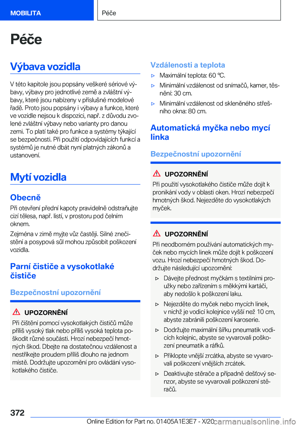 BMW M4 2021  Návod na použití (in Czech) �P�