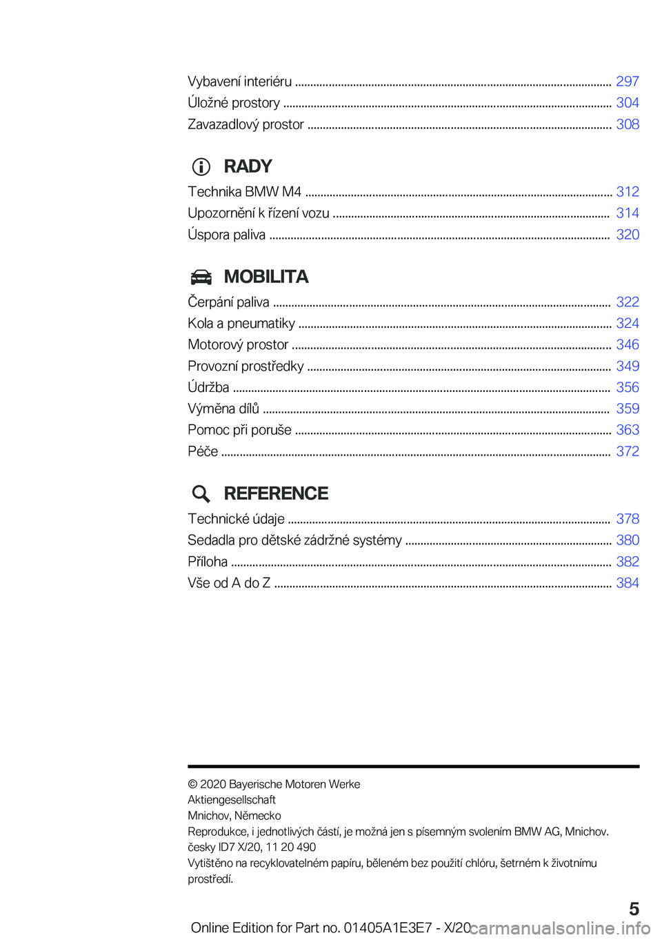 BMW M4 2021  Návod na použití (in Czech) �V�y�b�a�v�e�n�