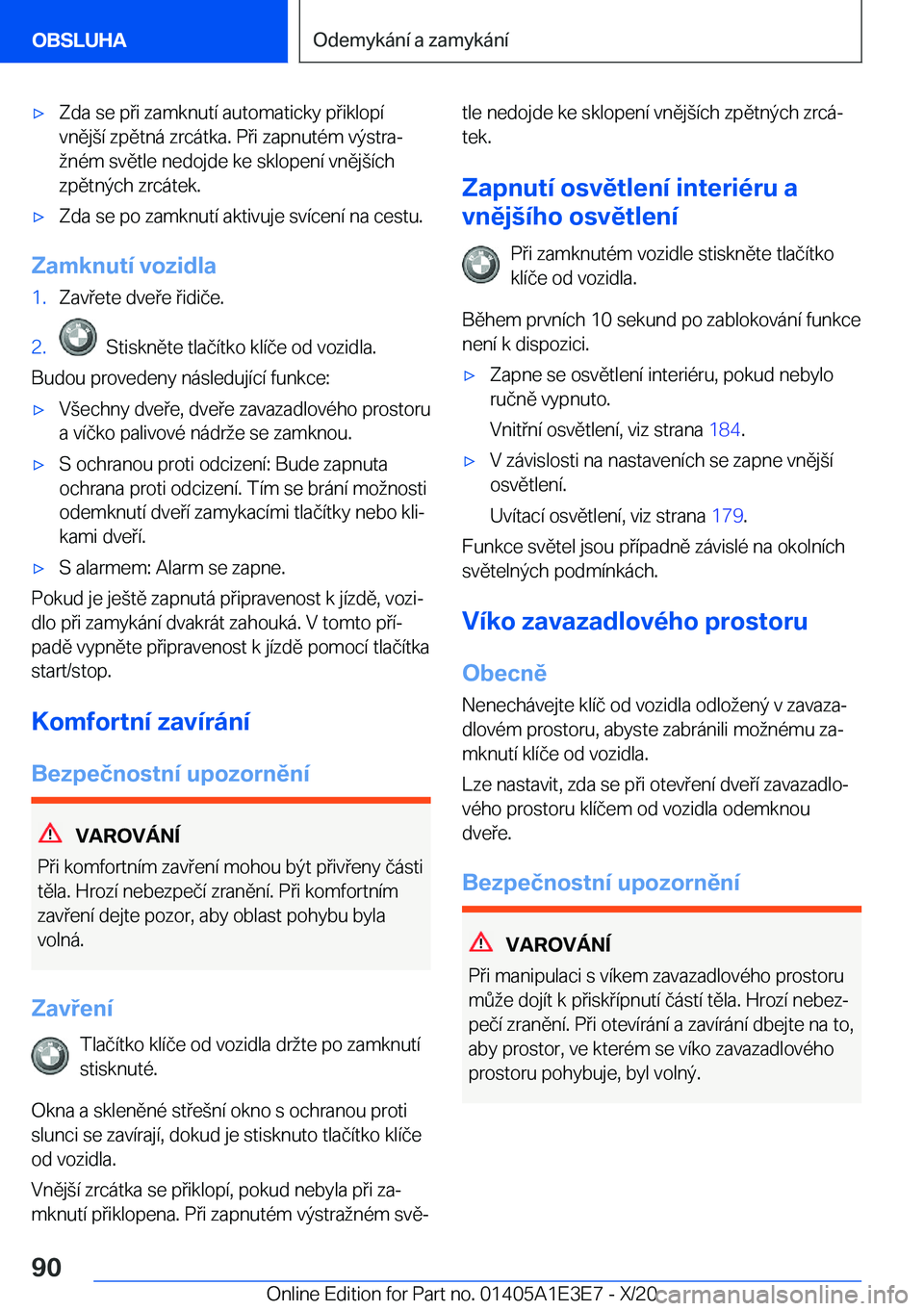 BMW M4 2021  Návod na použití (in Czech) 'x�Z�d�a��s�e��p�i��z�a�m�k�n�u�t�