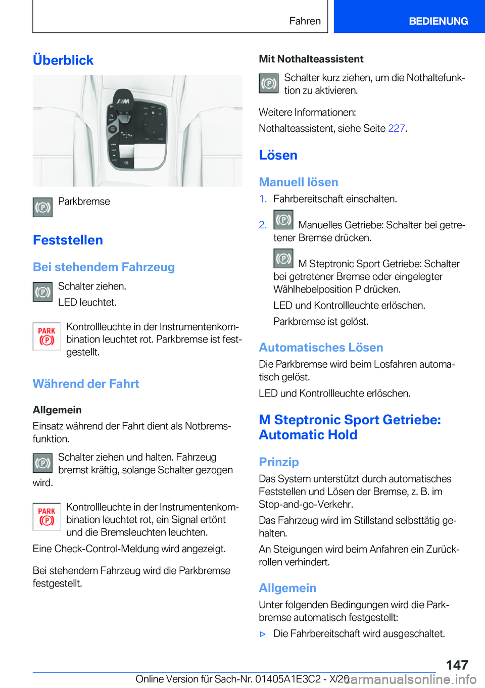 BMW M4 2021  Betriebsanleitungen (in German) �