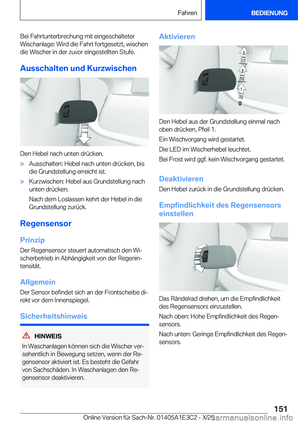 BMW M4 2021  Betriebsanleitungen (in German) �B�e�i��F�a�h�r�t�u�n�t�e�r�b�r�e�c�h�u�n�g��m�i�t��e�i�n�g�e�s�c�h�a�l�t�e�t�e�r�W�i�s�c�h�a�n�l�a�g�e�:��W�i�r�d��d�i�e��F�a�h�r�t��f�o�r�t�g�e�s�e�t�z�t�,��w�i�s�c�h�e�n�d�i�e��W�i�s�c�h�e