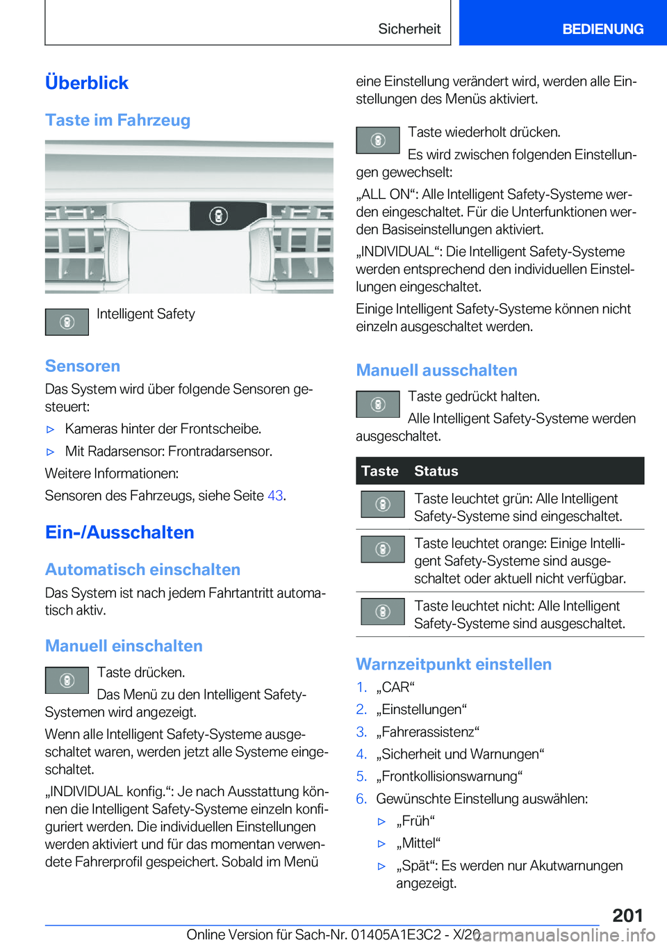 BMW M4 2021  Betriebsanleitungen (in German) �