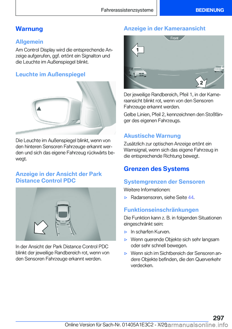BMW M4 2021  Betriebsanleitungen (in German) �W�a�r�n�u�n�g
�A�l�l�g�e�m�e�i�n �A�m��C�o�n�t�r�o�l��D�i�s�p�l�a�y��w�i�r�d��d�i�e��e�n�t�s�p�r�e�c�h�e�n�d�e��A�nj
�z�e�i�g�e��a�u�f�g�e�r�u�f�e�n�,��g�g�f�.��e�r�t�