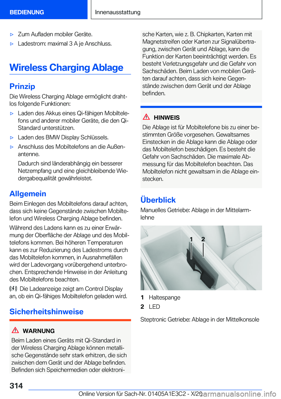 BMW M4 2021  Betriebsanleitungen (in German) 'x�Z�u�m��A�u�f�l�a�d�e�n��m�o�b�i�l�e�r��G�e�r�