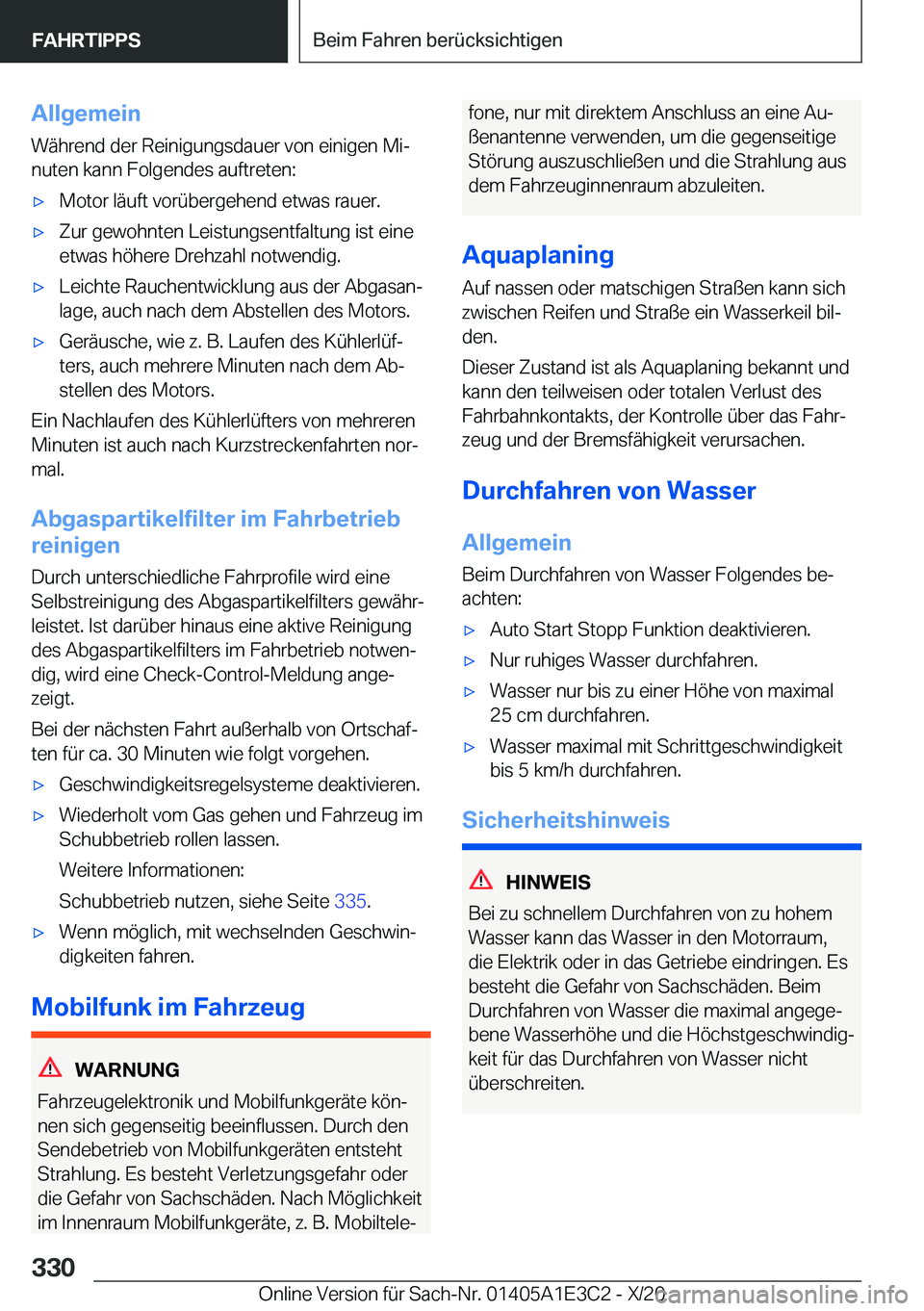 BMW M4 2021  Betriebsanleitungen (in German) �A�l�l�g�e�m�e�i�n�W�