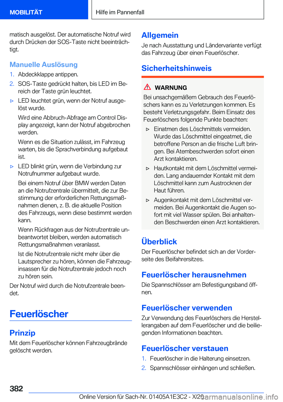 BMW M4 2021  Betriebsanleitungen (in German) �m�a�t�i�s�c�h��a�u�s�g�e�l�