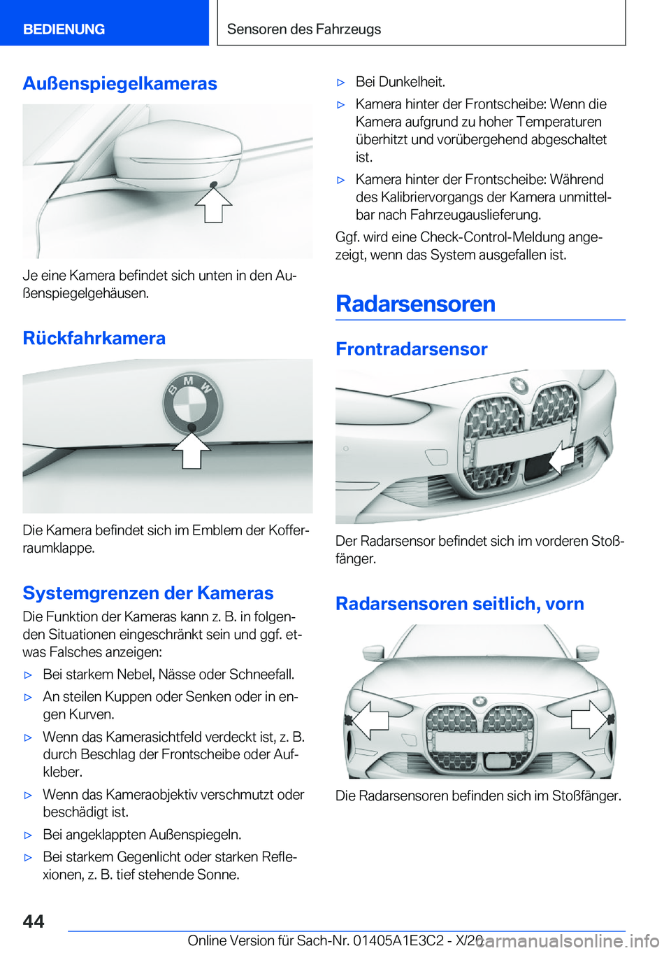 BMW M4 2021  Betriebsanleitungen (in German) �A�u�
