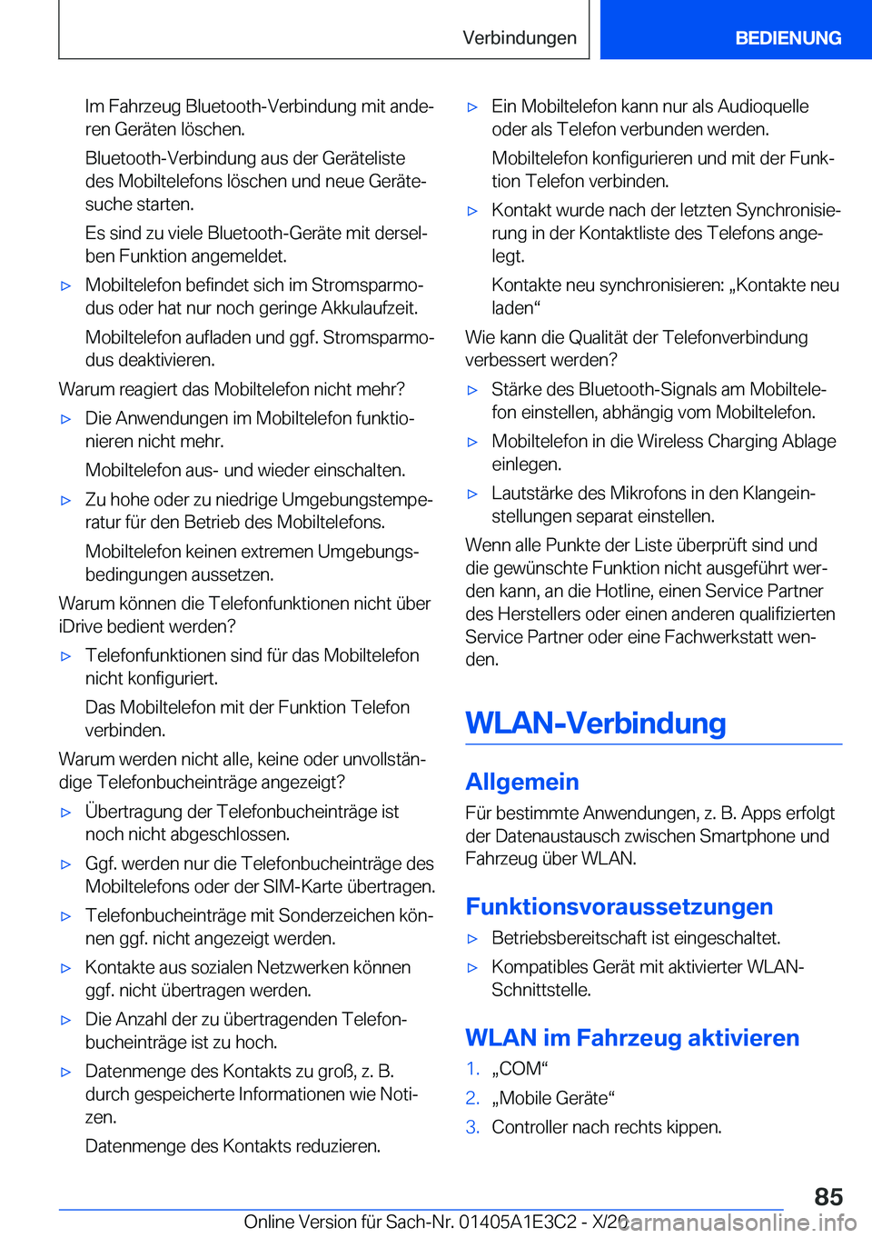 BMW M4 2021  Betriebsanleitungen (in German) �I�m��F�a�h�r�z�e�u�g��B�l�u�e�t�o�o�t�h�-�V�e�r�b�i�n�d�u�n�g��m�i�t��a�n�d�ej�r�e�n��G�e�r�