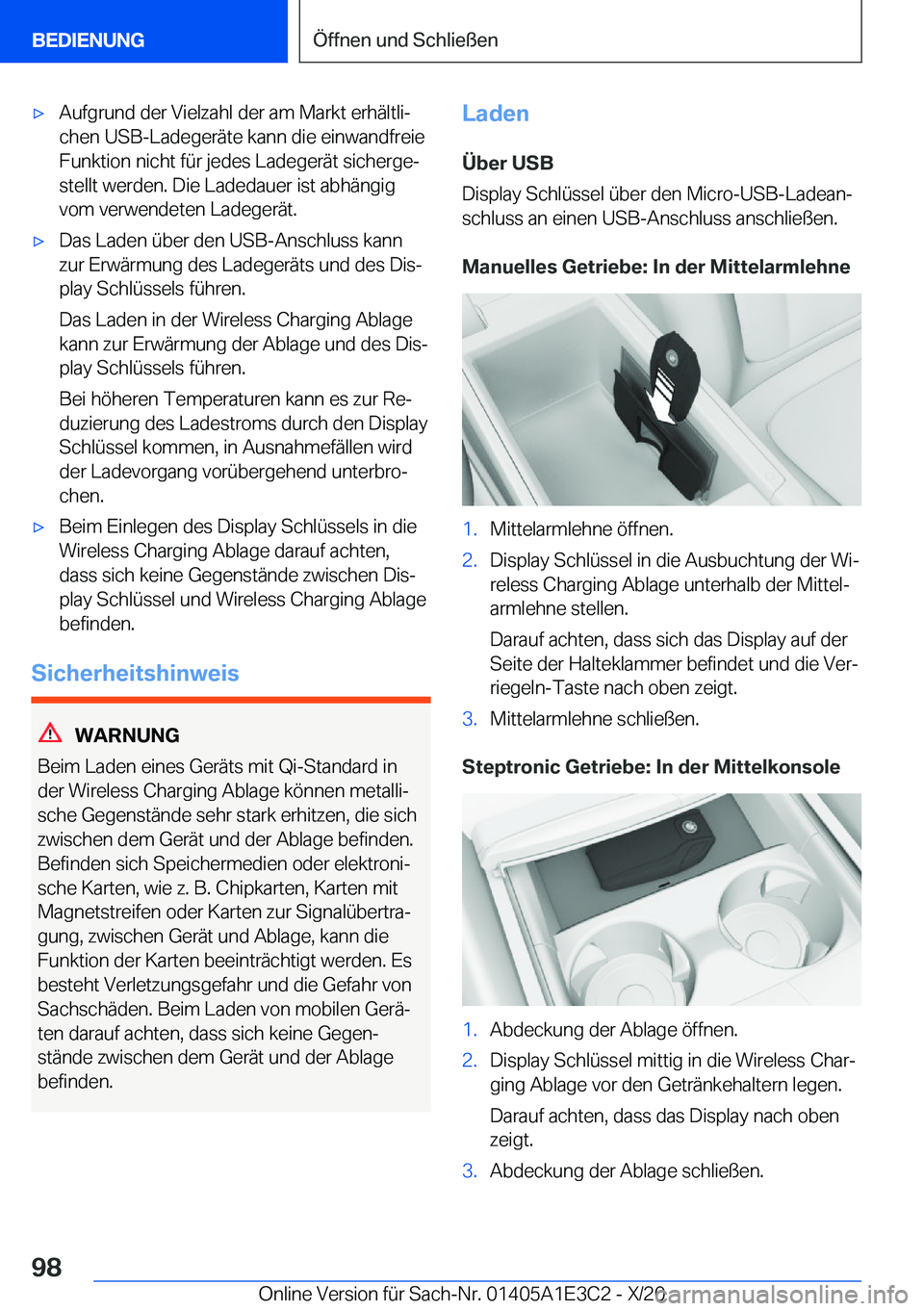 BMW M4 2021  Betriebsanleitungen (in German) 'x�A�u�f�g�r�u�n�d��d�e�r��V�i�e�l�z�a�h�l��d�e�r��a�m��M�a�r�k�t��e�r�h�