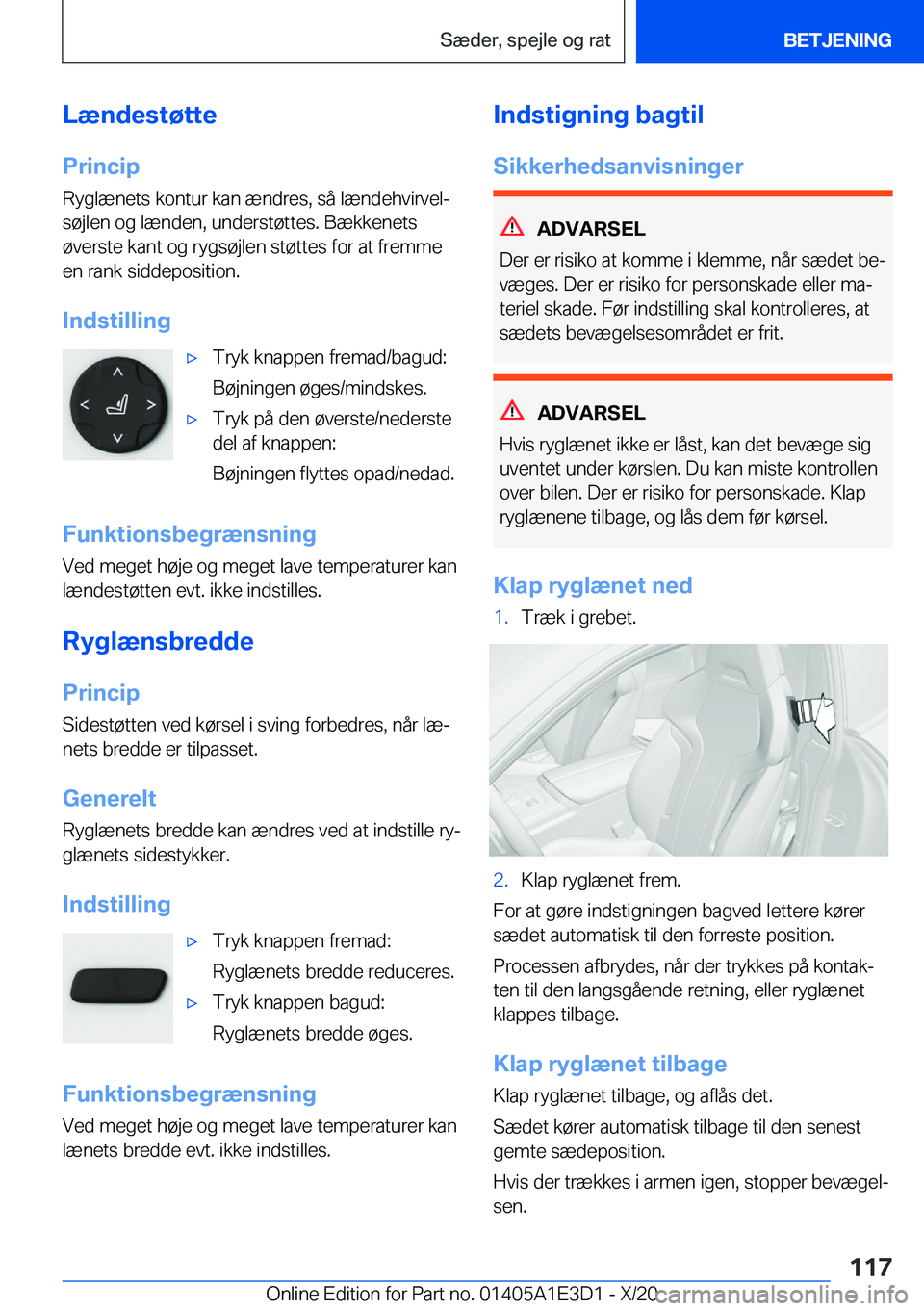 BMW M4 2021  InstruktionsbØger (in Danish) �L�æ�n�d�e�s�t�