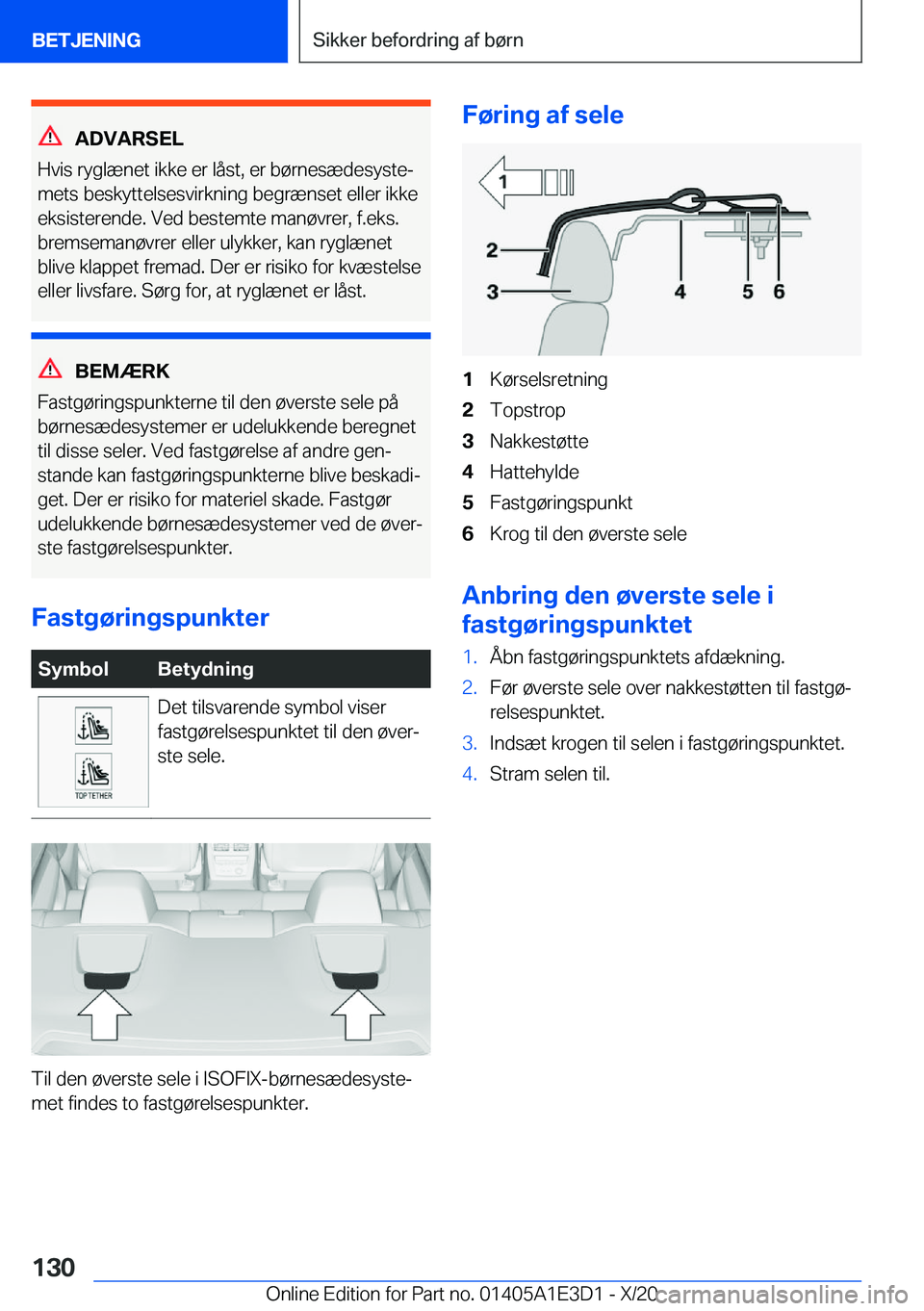 BMW M4 2021  InstruktionsbØger (in Danish) �A�D�V�A�R�S�E�L
�H�v�i�s��r�y�g�l�æ�n�e�t��i�k�k�e��e�r��l�å�s�t�,��e�r��b�