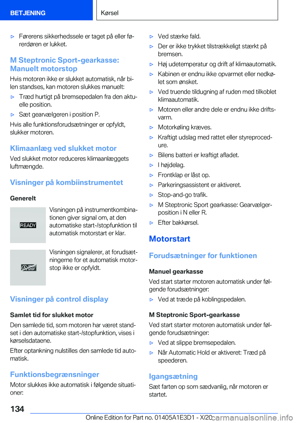 BMW M4 2021  InstruktionsbØger (in Danish) 'x�F�