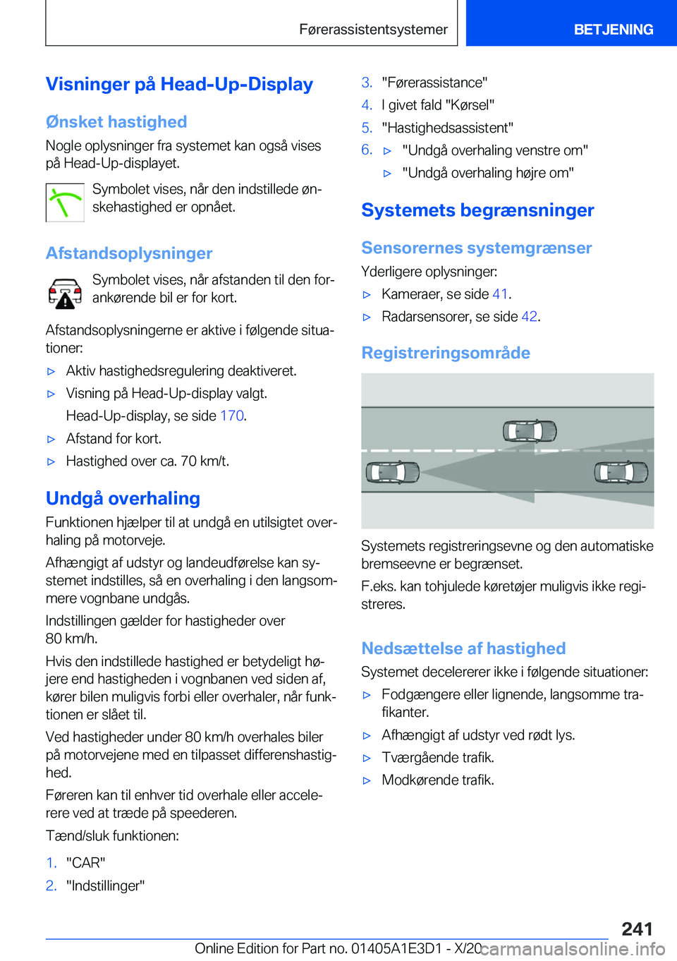 BMW M4 2021  InstruktionsbØger (in Danish) �V�i�s�n�i�n�g�e�r��p�å��H�e�a�d�-�U�p�-�D�i�s�p�l�a�y�