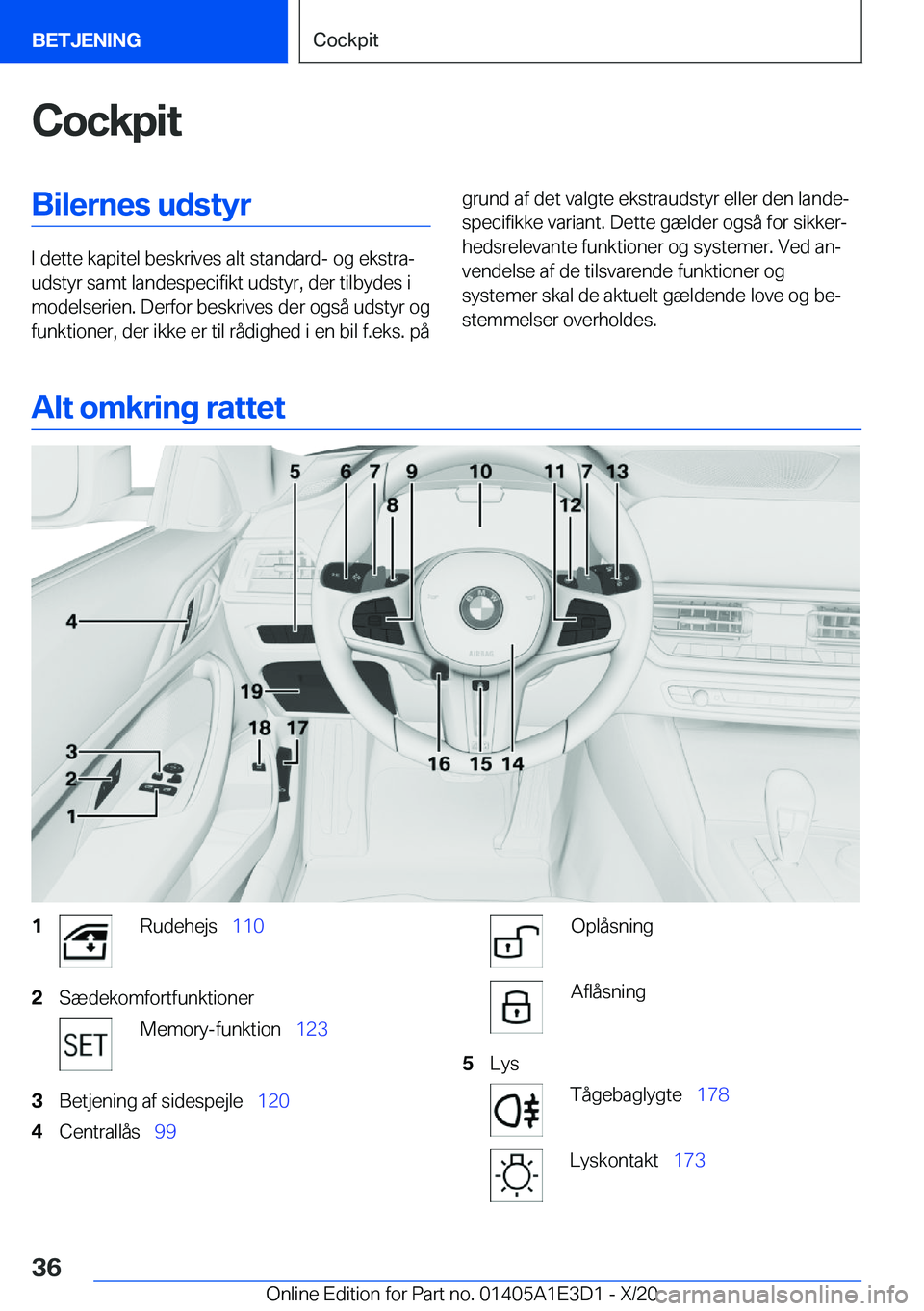 BMW M4 2021  InstruktionsbØger (in Danish) �C�o�c�k�p�i�t�B�i�l�e�r�n�e�s��u�d�s�t�y�r
�I��d�e�t�t�e��k�a�p�i�t�e�l��b�e�s�k�r�i�v�e�s��a�l�t��s�t�a�n�d�a�r�d�-��o�g��e�k�s�t�r�aj
�u�d�s�t�y�r��s�a�m�t��l�a�n�d�e�s�p�e�c�i�f�i�k�t�