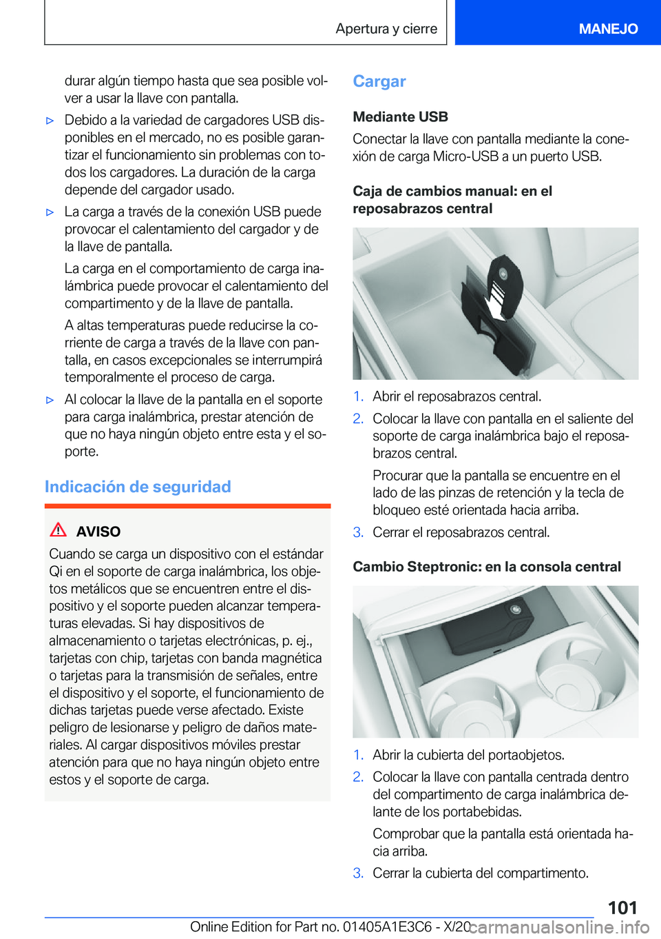 BMW M4 2021  Manuales de Empleo (in Spanish) �d�u�r�a�r��a�l�g�