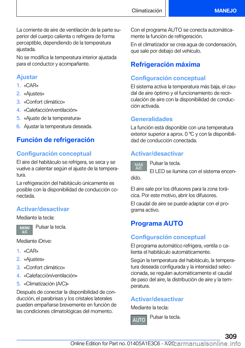 BMW M4 2021  Manuales de Empleo (in Spanish) �L�a��c�o�r�r�i�e�n�t�e��d�e��a�i�r�e��d�e��v�e�n�t�i�l�a�c�i�
