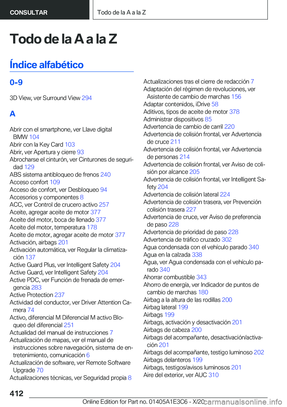 BMW M4 2021  Manuales de Empleo (in Spanish) �T�o�d�o��d�e��l�a��A��a��l�a��Z
�