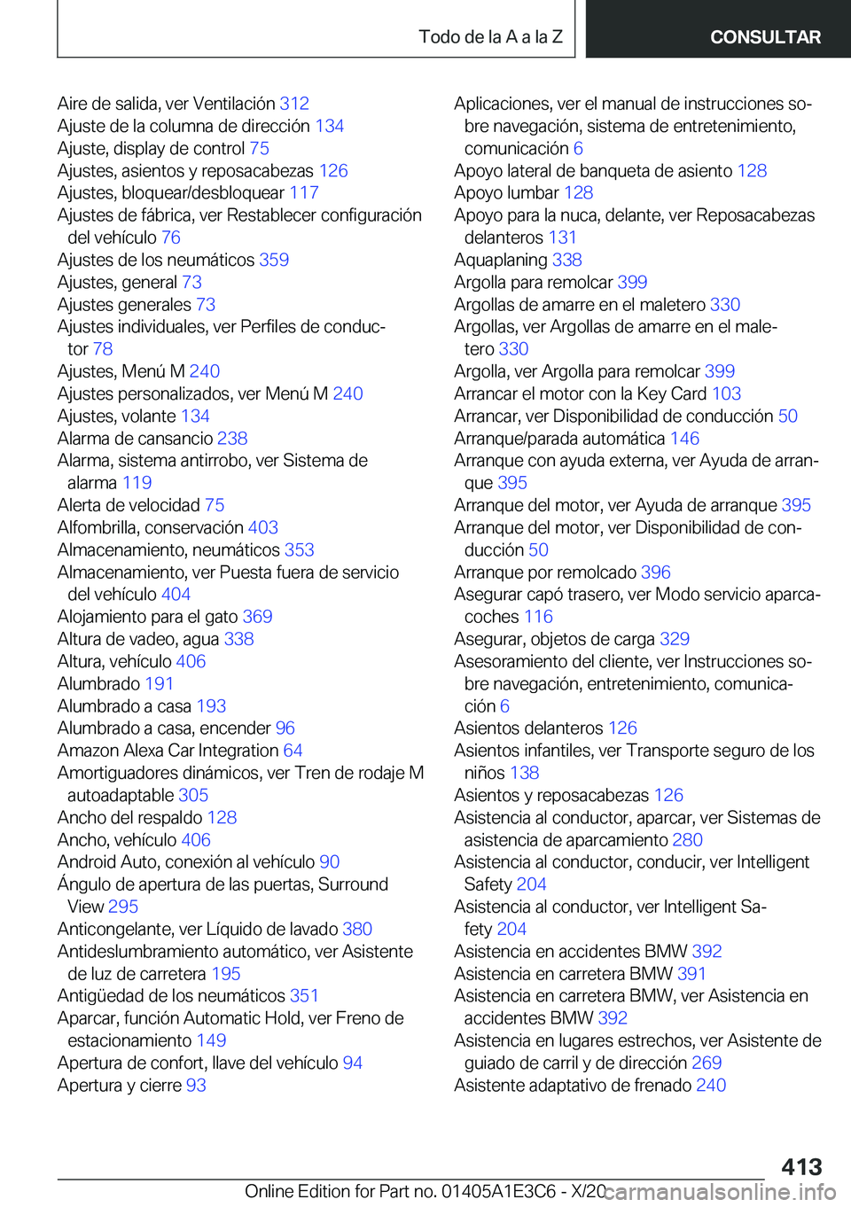 BMW M4 2021  Manuales de Empleo (in Spanish) �A�i�r�e��d�e��s�a�l�i�d�a�,��v�e�r��V�e�n�t�i�l�a�c�i�