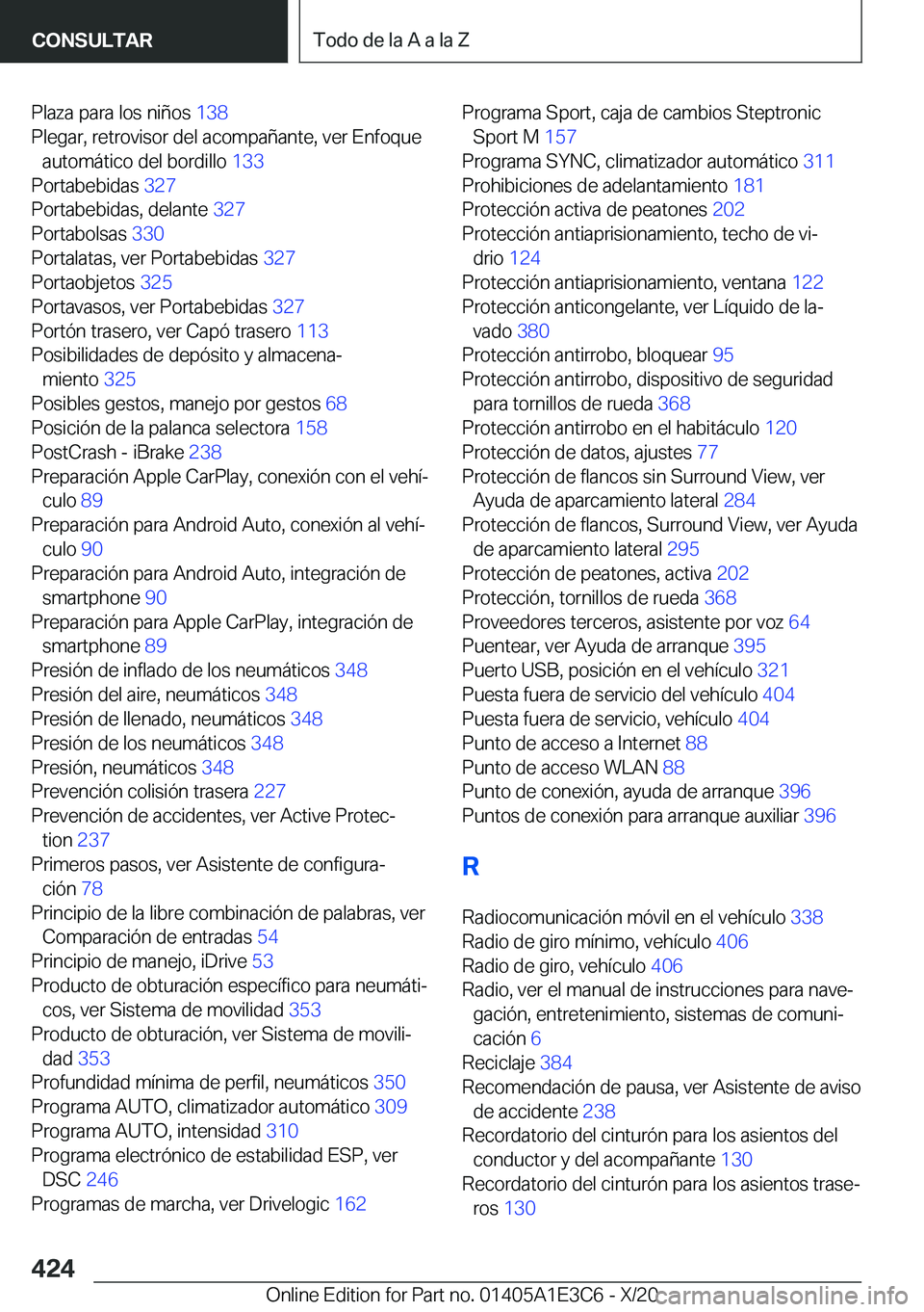 BMW M4 2021  Manuales de Empleo (in Spanish) �P�l�a�z�a��p�a�r�a��l�o�s��n�i�