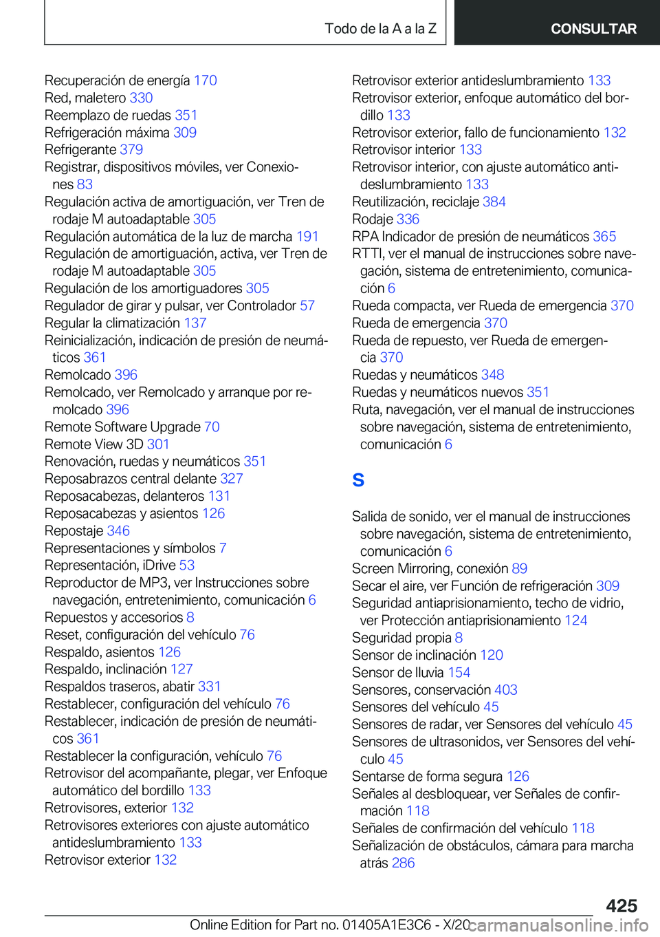 BMW M4 2021  Manuales de Empleo (in Spanish) �R�e�c�u�p�e�r�a�c�i�
