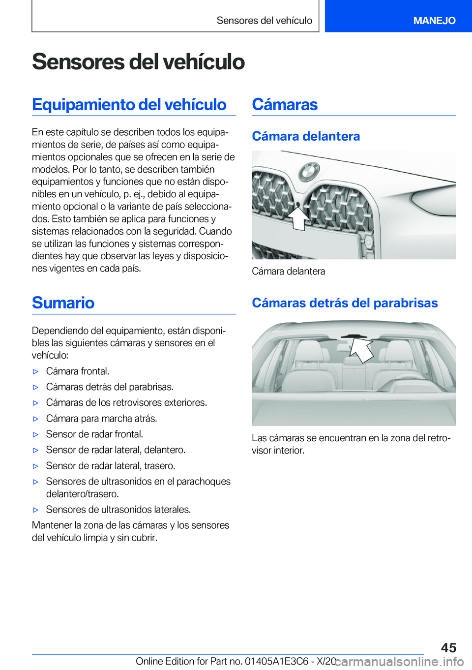 BMW M4 2021  Manuales de Empleo (in Spanish) �S�e�n�s�o�r�e�s��d�e�l��v�e�h�