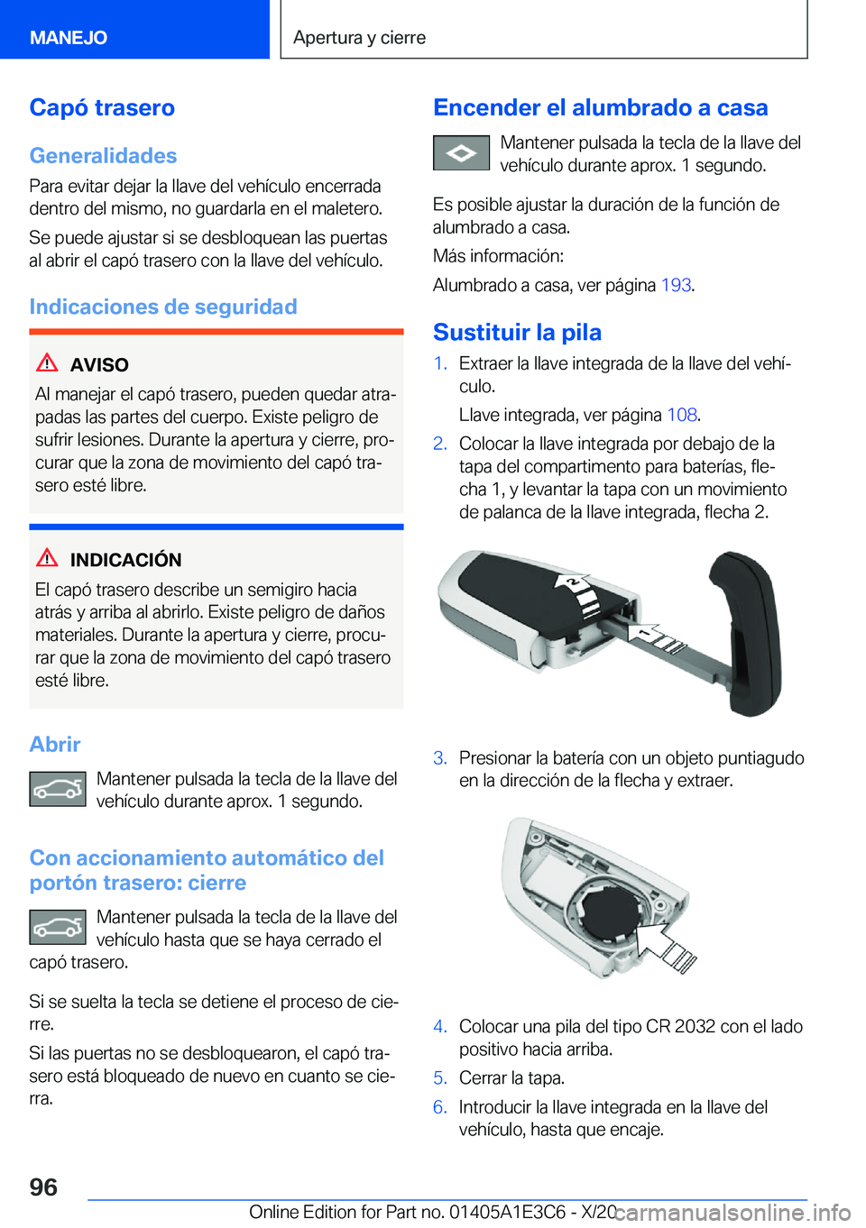 BMW M4 2021  Manuales de Empleo (in Spanish) �C�a�p�