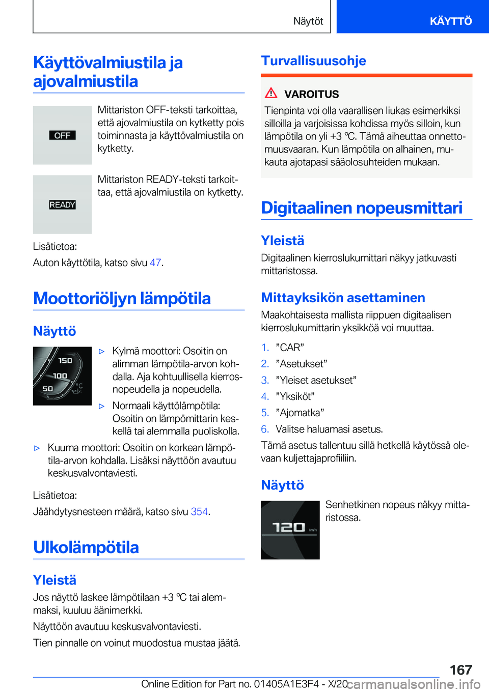 BMW M4 2021  Omistajan Käsikirja (in Finnish) �K�