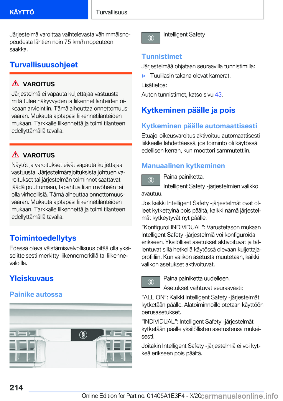 BMW M4 2021  Omistajan Käsikirja (in Finnish) �J�