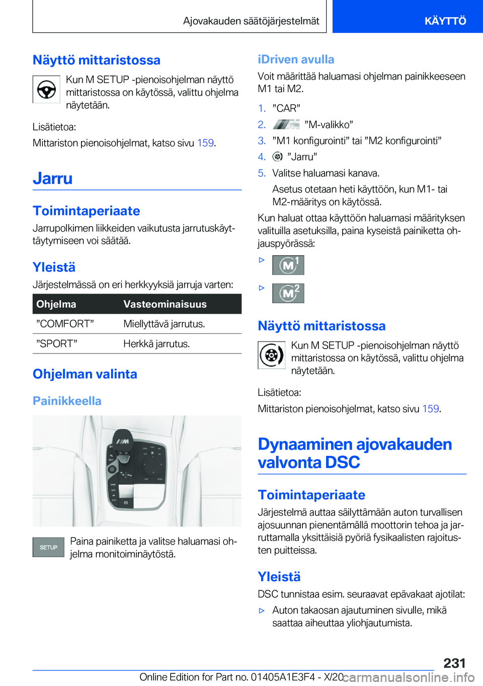 BMW M4 2021  Omistajan Käsikirja (in Finnish) �N�