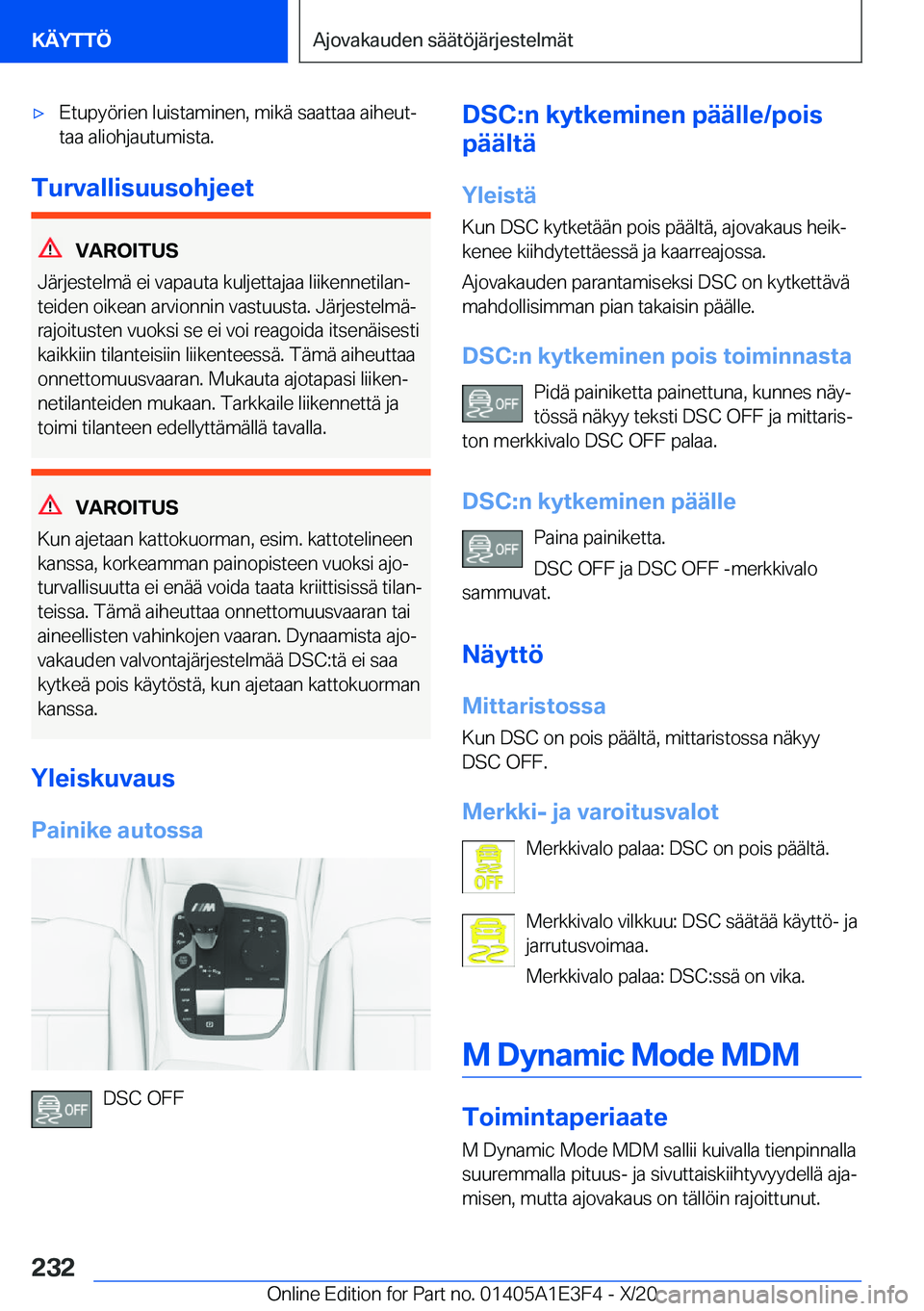 BMW M4 2021  Omistajan Käsikirja (in Finnish) 'x�E�t�u�p�y�