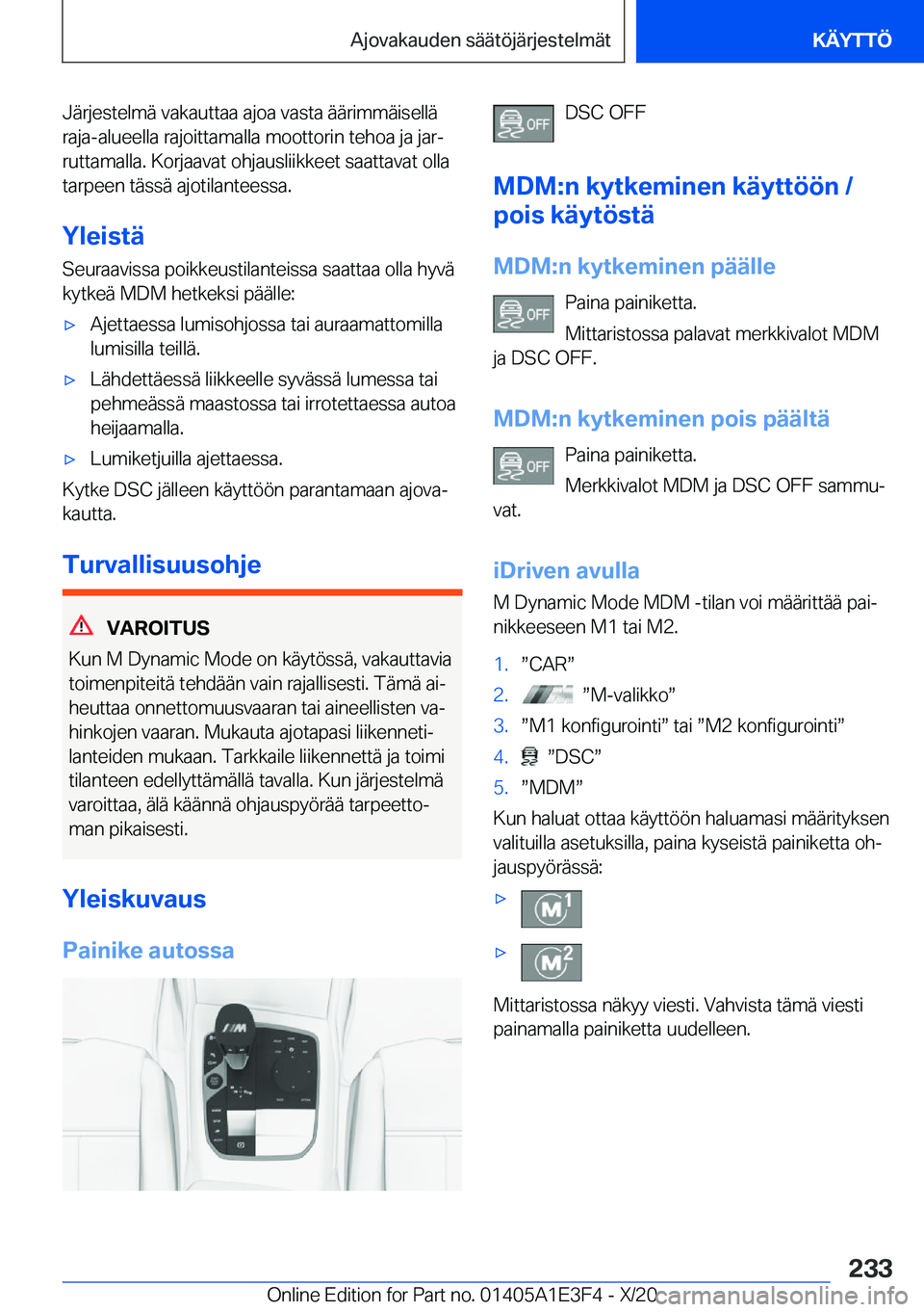 BMW M4 2021  Omistajan Käsikirja (in Finnish) �J�