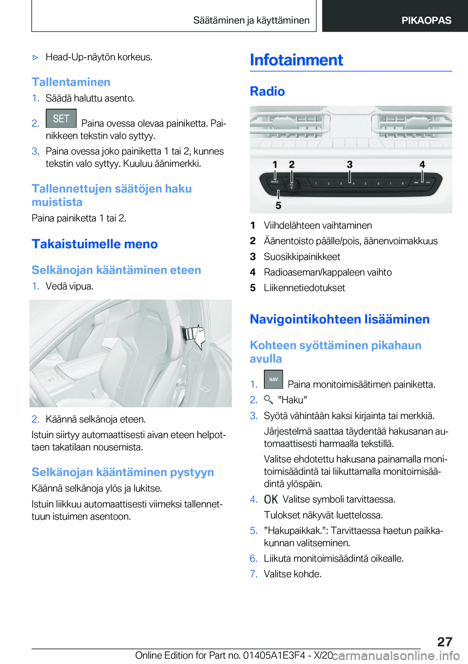 BMW M4 2021  Omistajan Käsikirja (in Finnish) 'x�H�e�a�d�-�U�p�-�n�