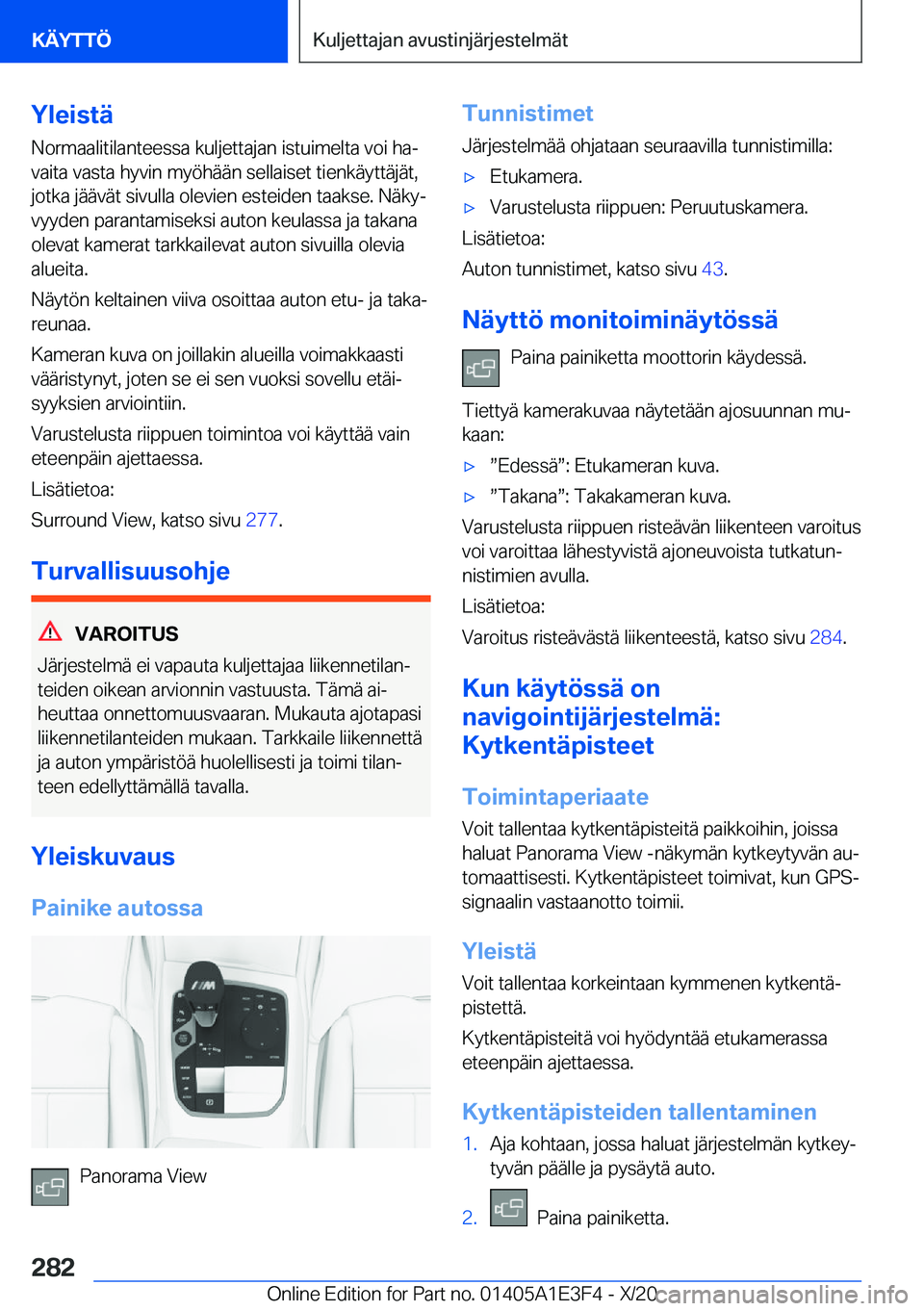 BMW M4 2021  Omistajan Käsikirja (in Finnish) �Y�l�e�i�s�t�