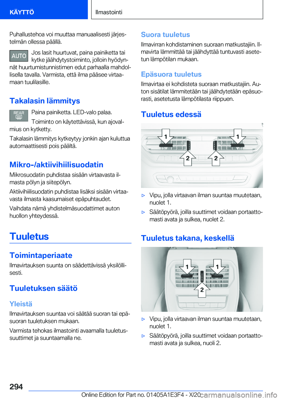 BMW M4 2021  Omistajan Käsikirja (in Finnish) �P�u�h�a�l�l�u�s�t�e�h�o�a��v�o�i��m�u�u�t�t�a�a��m�a�n�u�a�a�l�i�s�e�s�t�i��j�