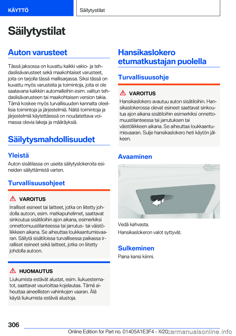 BMW M4 2021  Omistajan Käsikirja (in Finnish) �S�