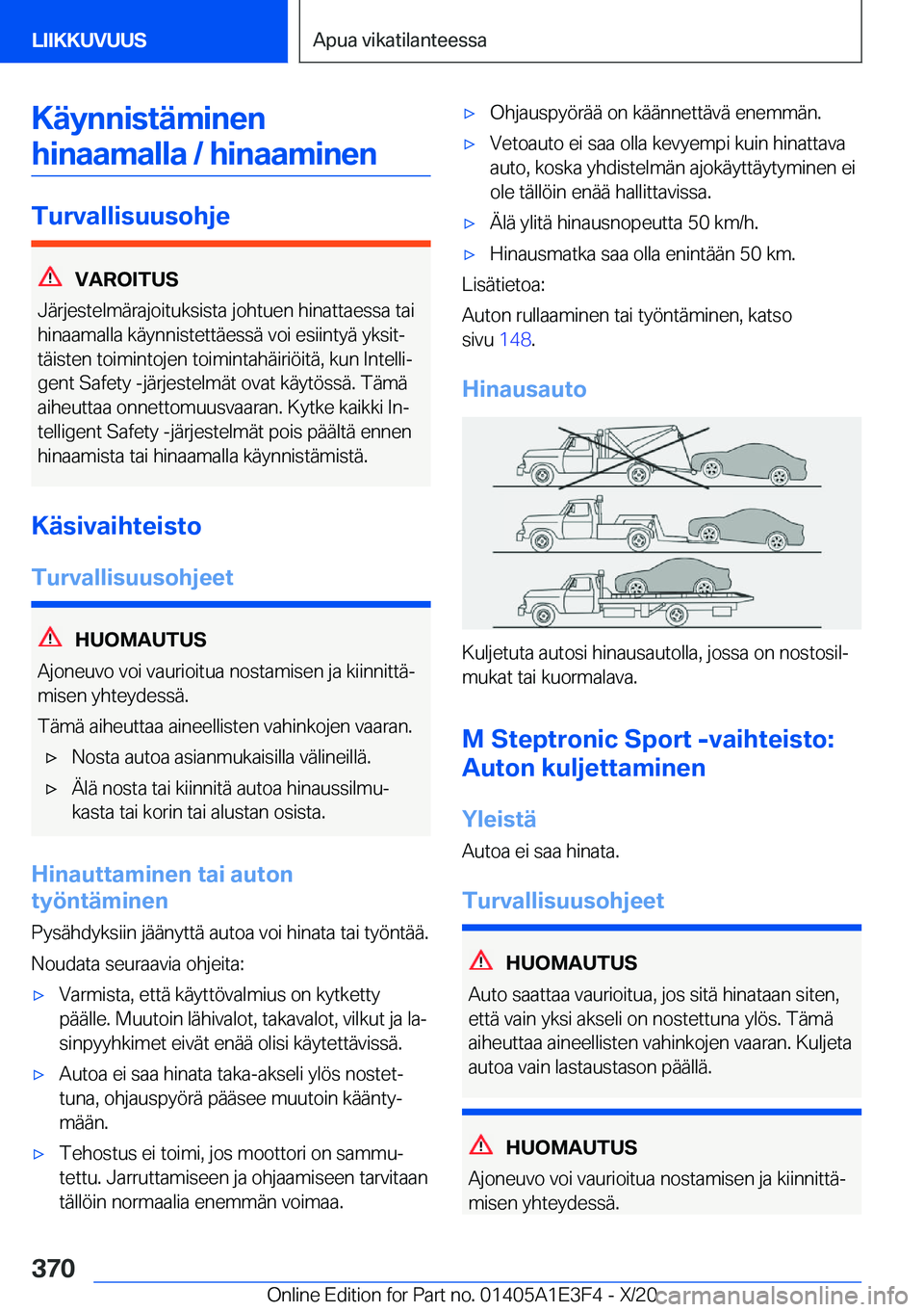 BMW M4 2021  Omistajan Käsikirja (in Finnish) �K�