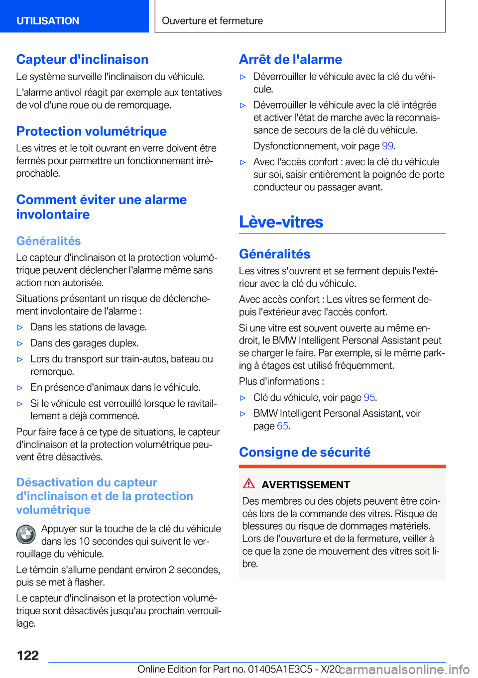 BMW M4 2021  Notices Demploi (in French) �C�a�p�t�e�u�r��d�'�i�n�c�l�i�n�a�i�s�o�n�L�e��s�y�s�t�è�m�e��s�u�r�v�e�i�l�l�e��l�'�i�n�c�l�i�n�a�i�s�o�n��d�u��v�é�h�i�c�u�l�e�.�L�'�a�l�a�r�m�e��a�n�t�i�v�o�l��r�é�a�g�i�t��