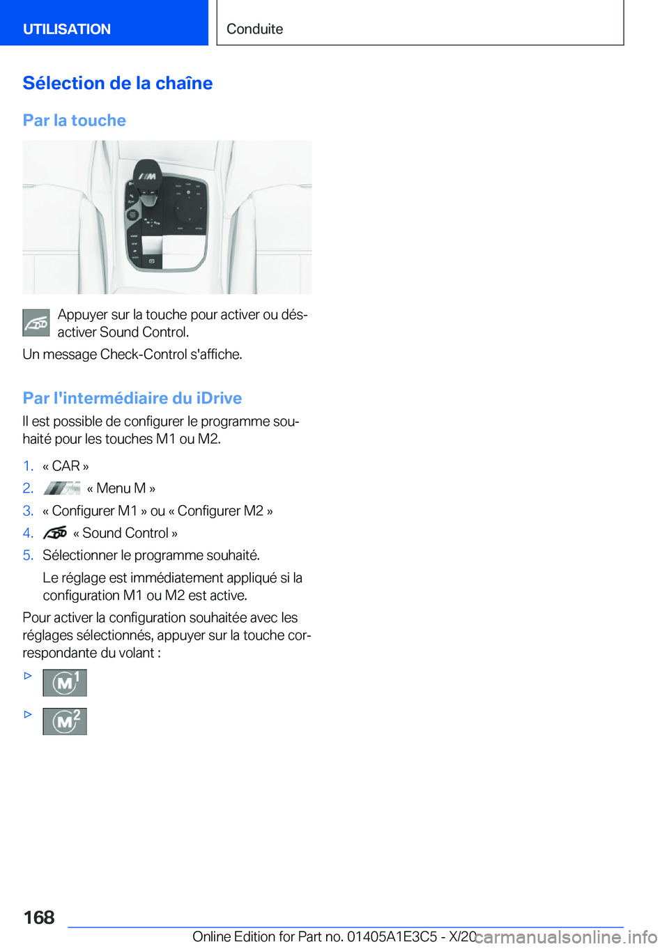 BMW M4 2021  Notices Demploi (in French) �S�é�l�e�c�t�i�o�n��d�e��l�a��c�h�a�