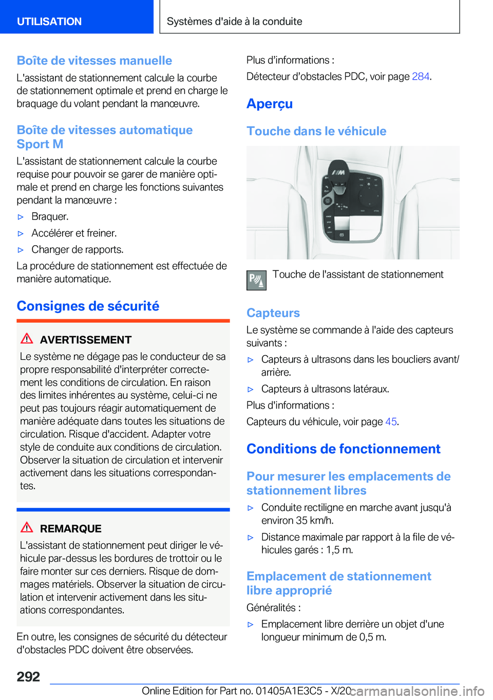 BMW M4 2021  Notices Demploi (in French) �B�o�