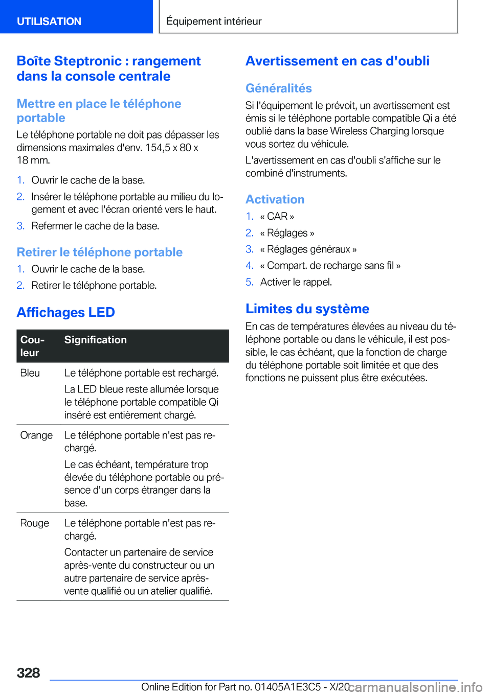 BMW M4 2021  Notices Demploi (in French) �B�o�