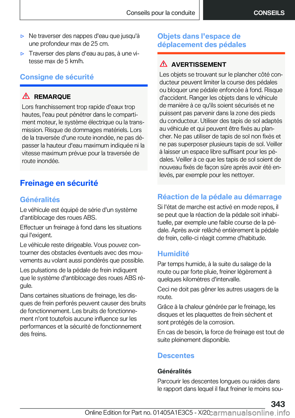BMW M4 2021  Notices Demploi (in French) 'x�N�e��t�r�a�v�e�r�s�e�r��d�e�s��n�a�p�p�e�s��d�'�e�a�u��q�u�e��j�u�s�q�u�'�