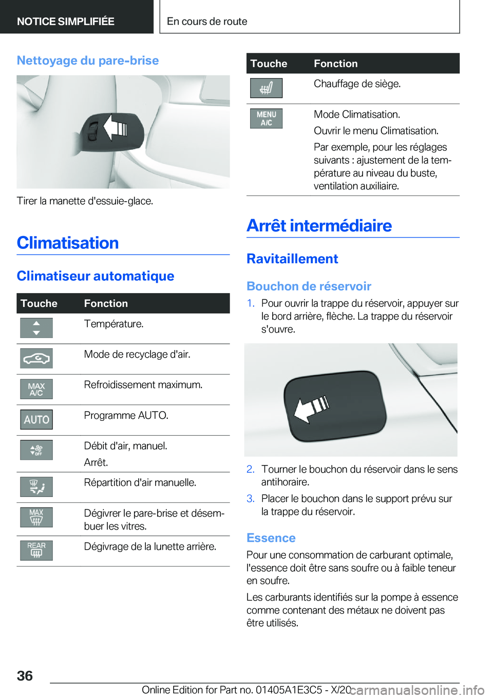 BMW M4 2021  Notices Demploi (in French) �N�e�t�t�o�y�a�g�e��d�u��p�a�r�e�-�b�r�i�s�e
�T�i�r�e�r��l�a��m�a�n�e�t�t�e��d�'�e�s�s�u�i�e�-�g�l�a�c�e�.�C�l�i�m�a�t�i�s�a�t�i�o�n
�C�l�i�m�a�t�i�s�e�u�r��a�u�t�o�m�a�t�i�q�u�e
�T�o�u�c�h�