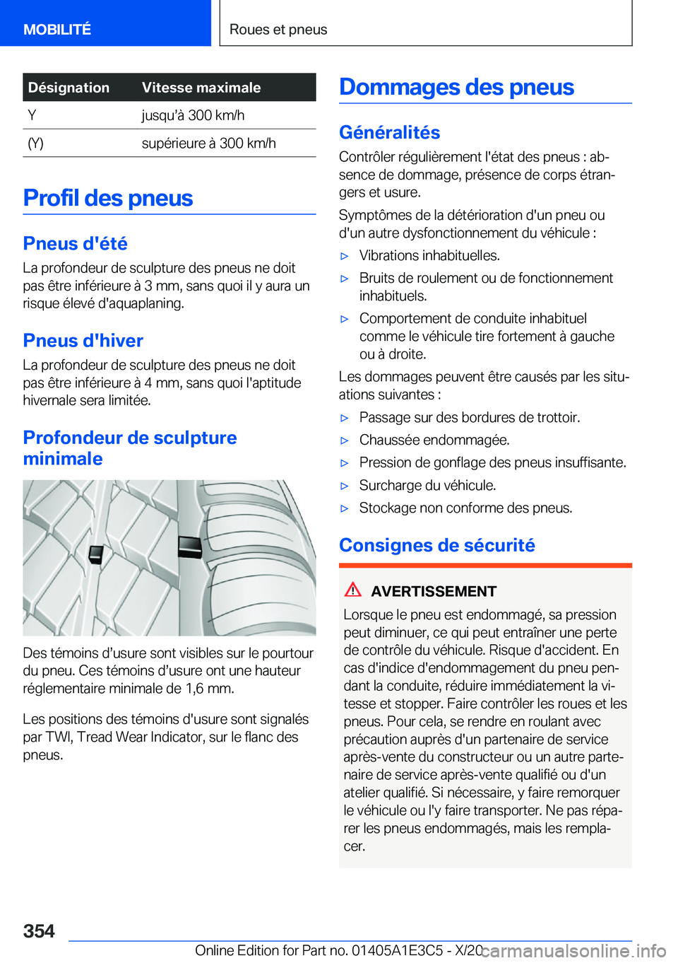 BMW M4 2021  Notices Demploi (in French) �D�é�s�i�g�n�a�t�i�o�n�V�i�t�e�s�s�e��m�a�x�i�m�a�l�e�Y�j�u�s�q�us�