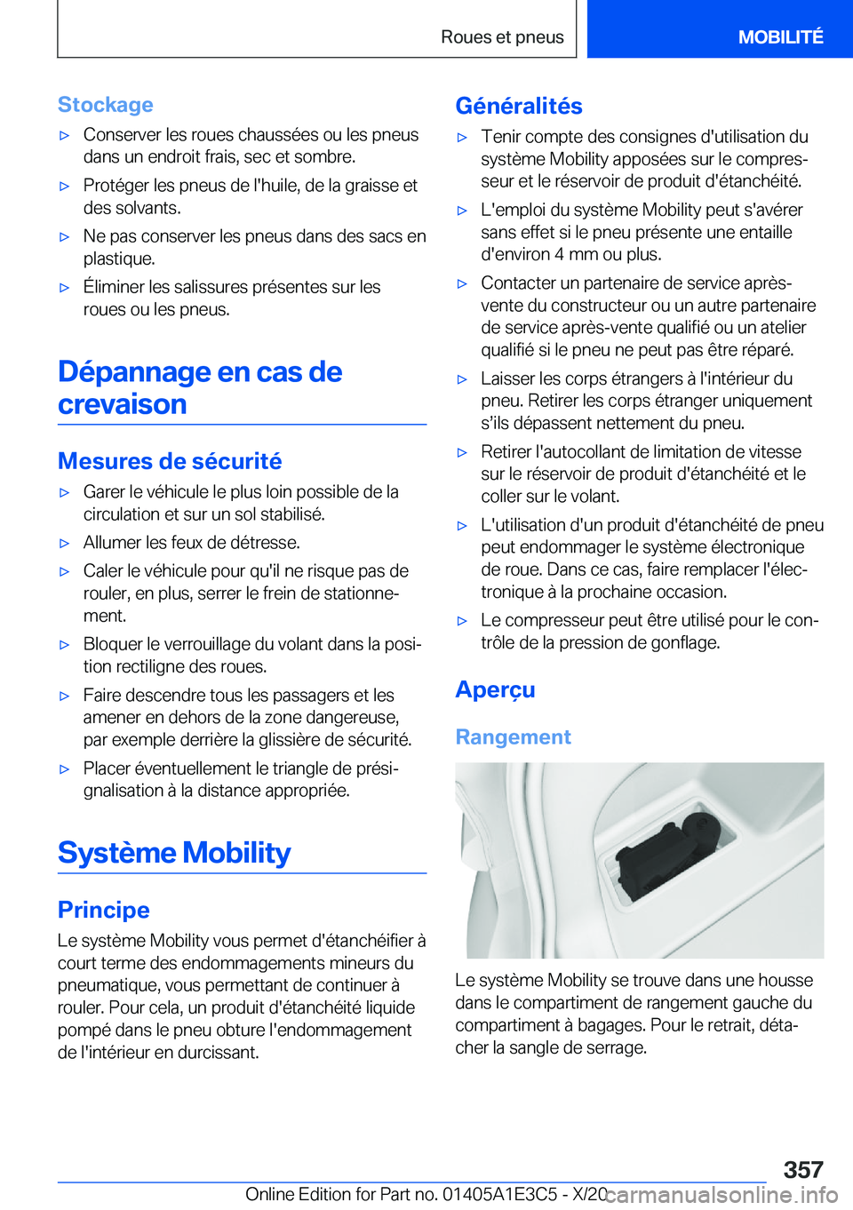 BMW M4 2021  Notices Demploi (in French) �S�t�o�c�k�a�g�e'x�C�o�n�s�e�r�v�e�r��l�e�s��r�o�u�e�s��c�h�a�u�s�s�é�e�s��o�u��l�e�s��p�n�e�u�s
�d�a�n�s��u�n��e�n�d�r�o�i�t��f�r�a�i�s�,��s�e�c��e�t��s�o�m�b�r�e�.'x�P�r�o�t�é�
