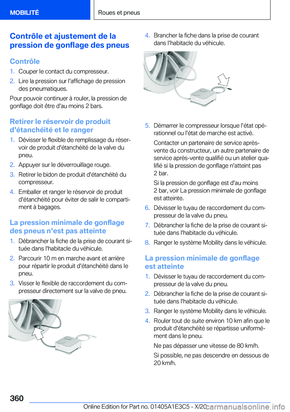 BMW M4 2021  Notices Demploi (in French) �C�o�n�t�r�
