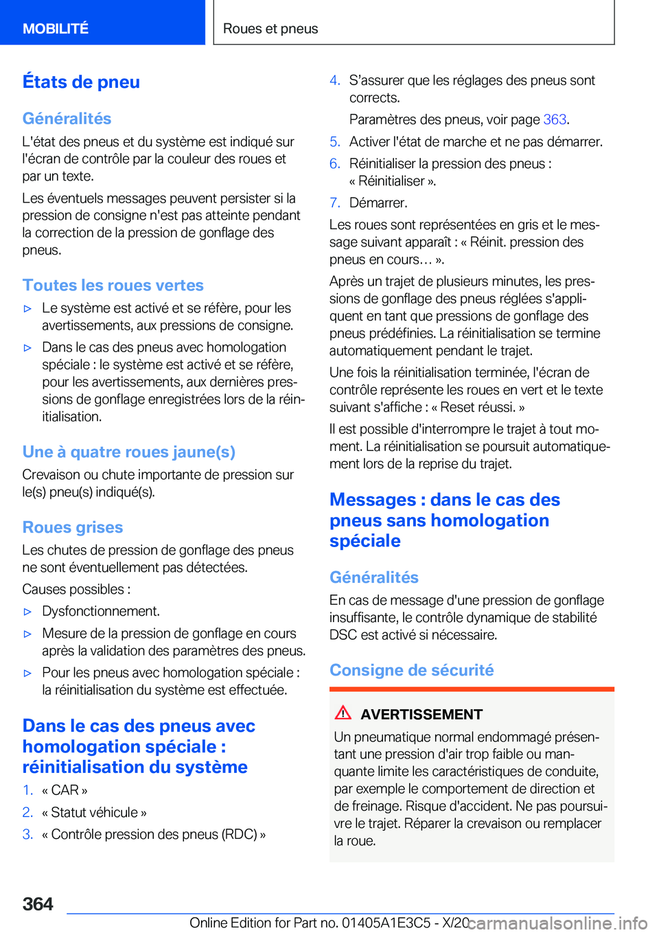 BMW M4 2021  Notices Demploi (in French) �