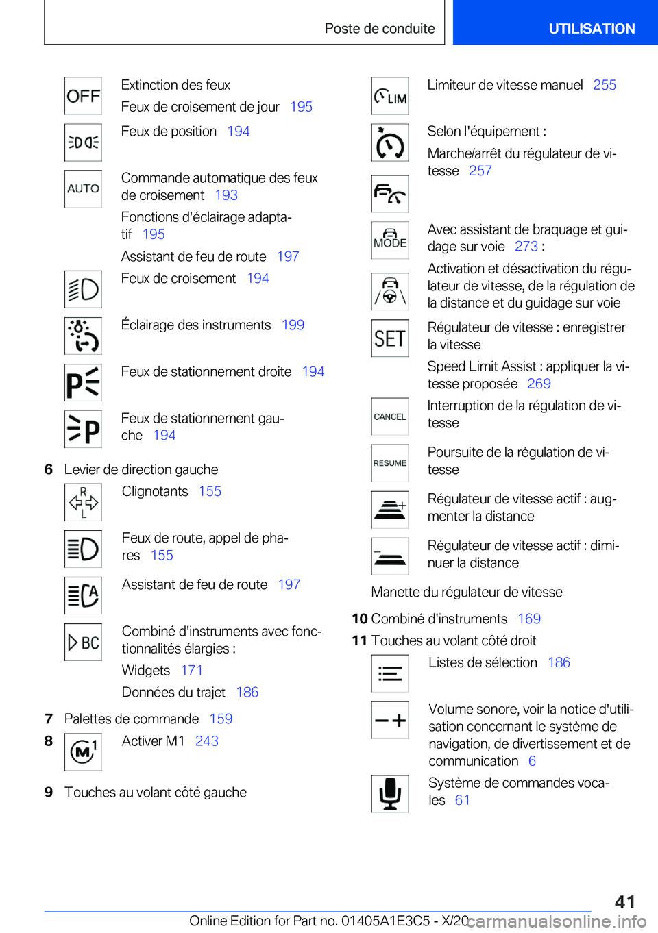 BMW M4 2021  Notices Demploi (in French) �E�x�t�i�n�c�t�i�o�n��d�e�s��f�e�u�x
�F�e�u�x��d�e��c�r�o�i�s�e�m�e�n�t��d�e��j�o�u�r\_ �1�9�5�F�e�u�x��d�e��p�o�s�i�t�i�o�n\_�1�9�4�C�o�m�m�a�n�d�e��a�u�t�o�m�a�t�i�q�u�e��d�e�s��f�e�u