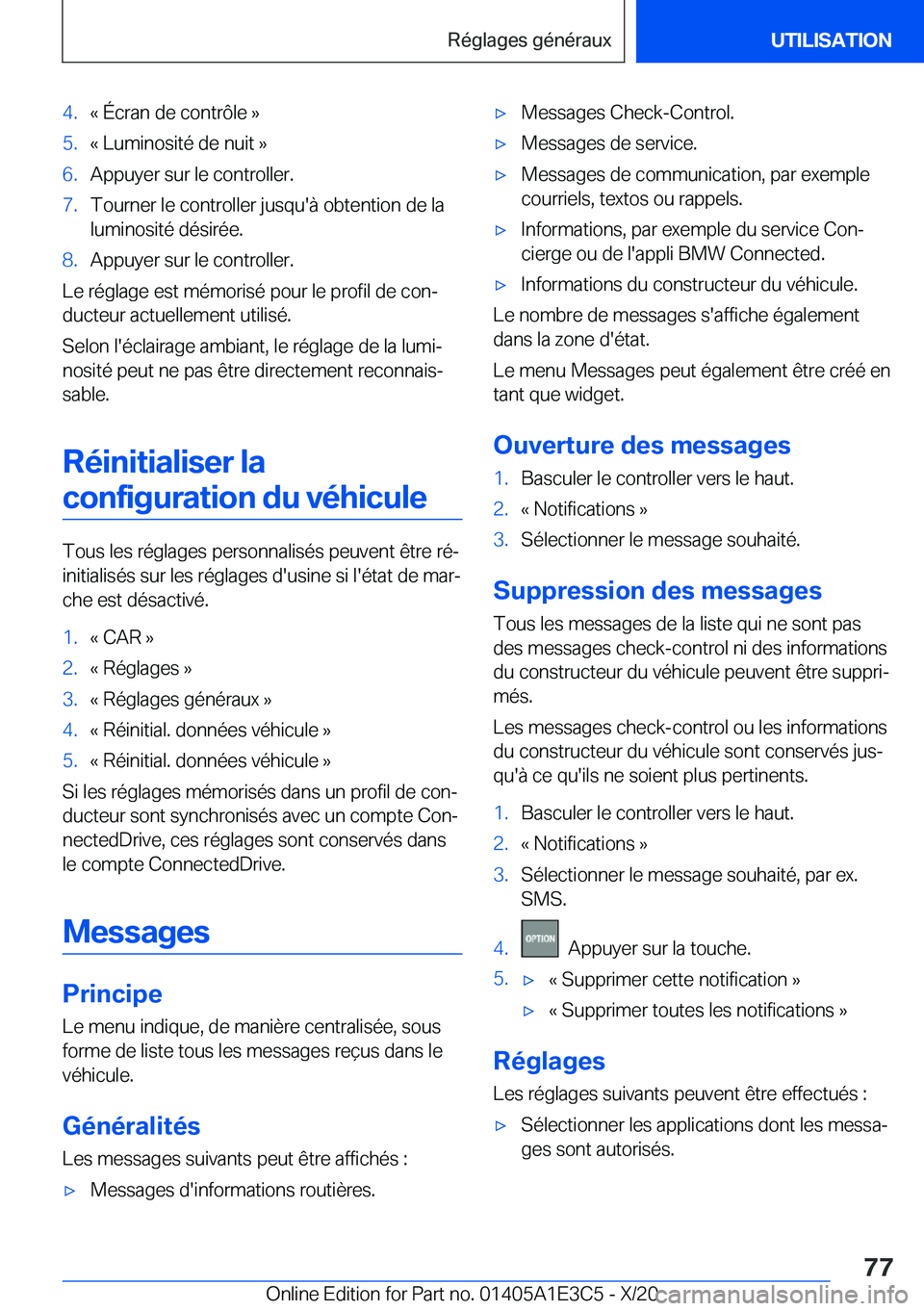 BMW M4 2021  Notices Demploi (in French) �4�.�k��